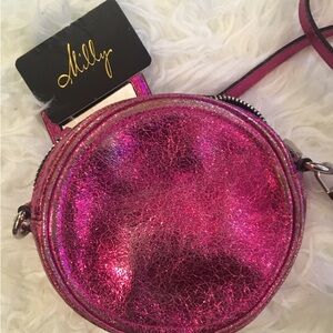 Milly Metallic Pink Circle Bag NWT